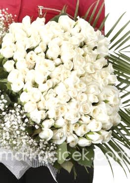101 Beyaz Gül Buketi