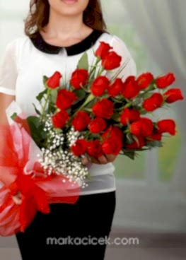 25 Kırmızı Gül Buketi