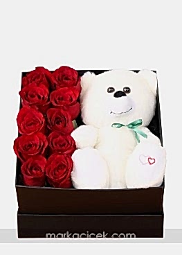 Siyah Kutuda Güller ve Ayıcık