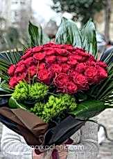 İhtişamlı Kırmızı Gül Buketi